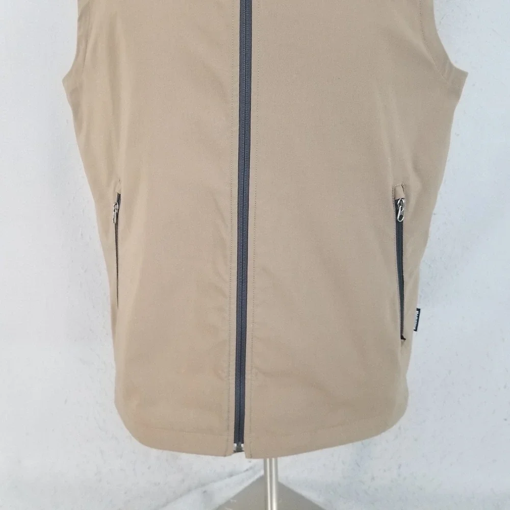 The North Face Vest Mens L Tan Windstopper Softshell Full‎ Zip Outdoor Gorpcore
